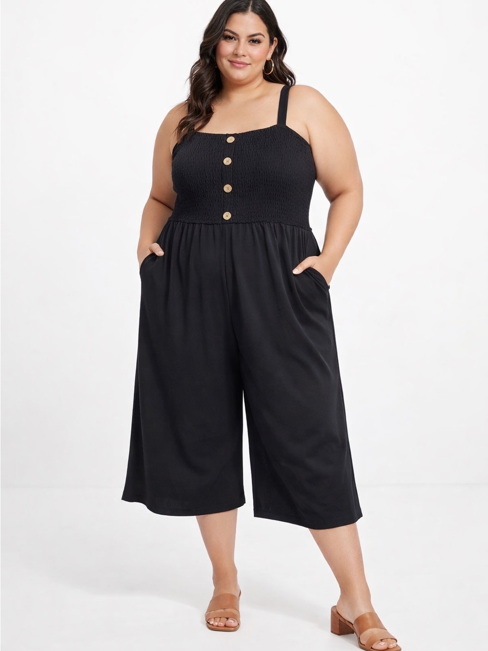 5/$25 Lily Morgan Wide Leg Jumpsuit Size 3X